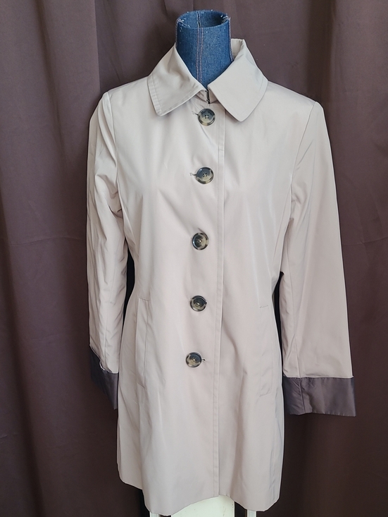 London Fog Jackets & Blazers - London Fog Beige Trench Coat with Contrast Cuffs